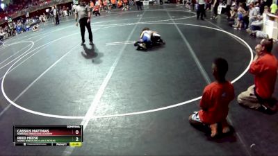 50 lbs Semifinal - Cassius Matthias, Nebraska Wrestling Academy vs Reed Meese, Hawks Wrestling Club (Lincoln)