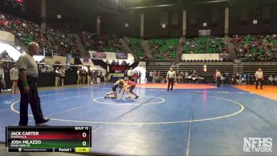 120 lbs Champ. Round 1 - Josh Milazzo, Spain Park Hs vs Jack Carter, Huntsville