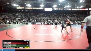 G 165 lbs Cons. Round 3 - Jady Cook, Middleton Girls vs Maddie Johnson, St. Maries Girls