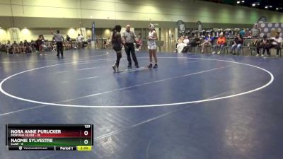 120 lbs Round 6 (8 Team) - Naomie Sylvestre, CLAW vs Nora Anne Purucker, Montana Silver