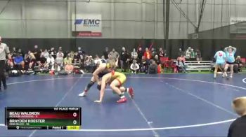 160 lbs Finals (8 Team) - Brayden Koester, Iowa Black vs Beau Waldron, Missouri Avengers