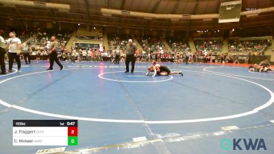 110 lbs Round Of 16 - Jackson Flaggert, CCYO vs Clover Mckeel, Harrah Little League Wrestling