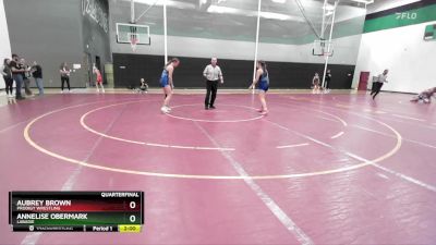 140 lbs Quarterfinal - Aubrey Brown, Prodigy Wrestling vs Annelise Obermark, Labadie