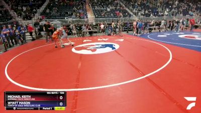 106 lbs Semifinal - Michael Keith, Natrona Colts Wrestling vs Wyatt Mason, Touch Of Gold Wrestling Club