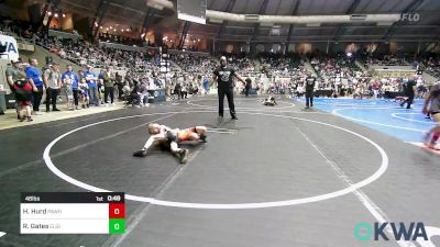 46 lbs Quarterfinal - Hank Hurd, Pawhuska Elks Takedown vs Riott Gates, Elgin Wrestling