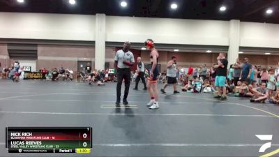 112 lbs Round 2 (4 Team) - Lucas Reeves, Steel Valley Wrestling Club vs Nick Rich, Blackman Wrestling Club