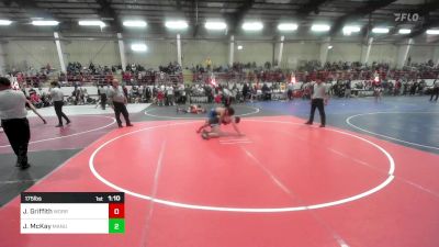 175 lbs Quarterfinal - Jeremy Griffith, Worriors Wrestling vs John Paul McKay, Manu