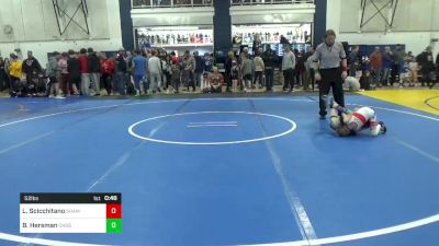 52 lbs Quarterfinal - Lincoln Scicchitano, Shamokin vs Bentley Hersman, Chosen RVY