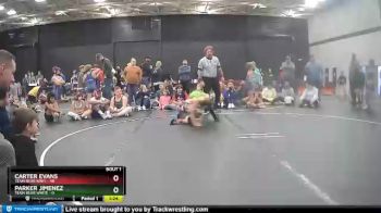 85 lbs Parker Jimenez, Team Bear White vs Carter Evans, Team Bear Navy