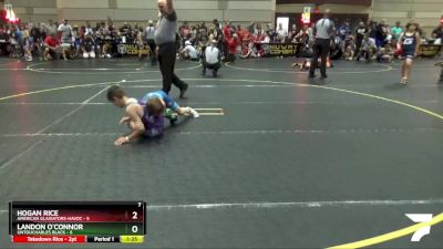 78 lbs Semis & 1st Wrestleback (8 Team) - Hogan Rice, American Gladiators-Havoc vs Landon O`Connor, Untouchables Black