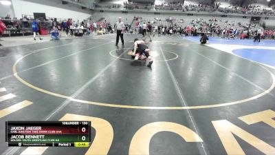 130 lbs Cons. Semi - Jacob Bennett, Holden Youth Wrestling Club-AA vs Jaxon Jaeger, Carl Junction Take Down Club-AAA