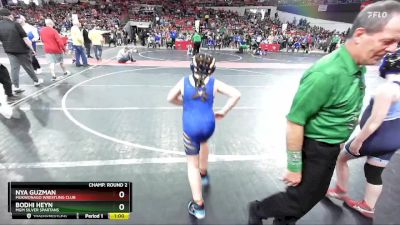 105 lbs Champ. Round 2 - Bodhi Heyn, MGM Silver Spartans vs Nya Guzman, Mukwonago Wrestling Club