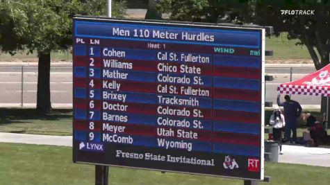 Men's 110m Hurdles, Heat 1