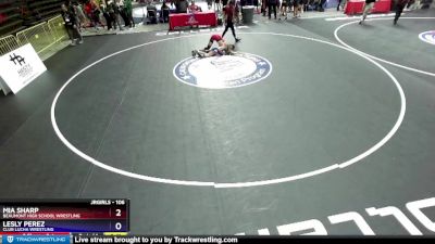 106 lbs Quarterfinal - Mia Sharp, Beaumont High School Wrestling vs Lesly Perez, Club Lucha Wrestling