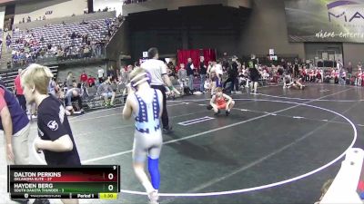 80 lbs Round 1 (6 Team) - Dalton Perkins, Oklahoma Elite vs Hayden Berg, South Dakota Thunder