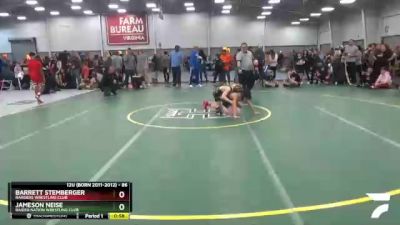 86 lbs Quarterfinal - Jameson Neise, Raider Nation Wrestling Club vs Barrett Stemberger, Rangers Wrestling Club