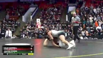 160 lbs Finals (8 Team) - Calix Campbell, Hudson Area HS vs Colton Symons, New Lothrop HS