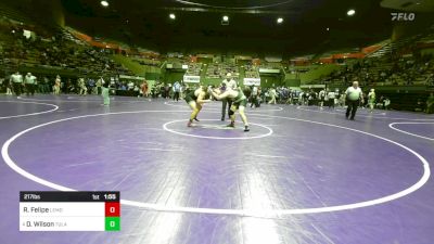 217 lbs Round Of 16 - Robert Felipe, Lemoore vs Dominic Wilson, Tulare Union