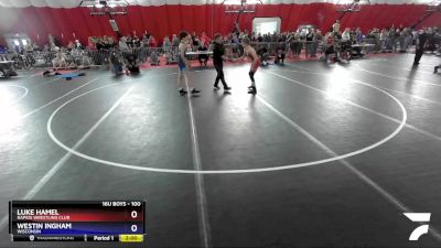 100 lbs Cons. Semi - Luke Hamel, Rapids Wrestling Club vs Westin Ingham, Wisconsin