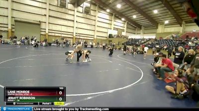 102 lbs Finals (2 Team) - Lane Monroe, South Central Utah vs Jeratt Robinson, Idaho 1