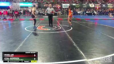 G - 107 lbs Champ. Round 1 - Kyra Anderson, Chester-Joplin-Inverness Girls vs Mykel Lee, Flathead Girls