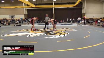 197 lbs Cons. Round 3 - Isiah Leasure, Muskingum vs Geoffry Kaminsky, Ohio Wesleyan