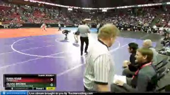 Girls 152 lbs Champ. Round 1 - Kara Kuge, Lomira Girls vs Olivia Brown, Lakeland Union/Mercer Girls