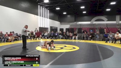 100 lbs Placement Matches (8 Team) - Mateo Gallegos, Team 922 (OH-PA) vs Lucas Christopher, Short Time