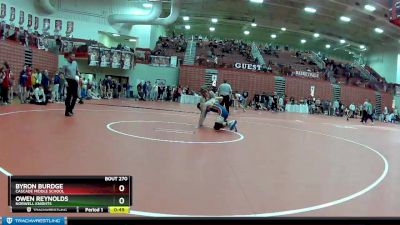 145 lbs Quarterfinal - Byron Burdge, Cascade Middle School vs Owen Reynolds, Norwell Knights