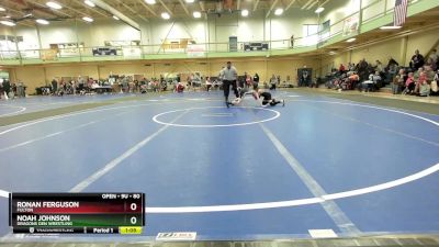 80 lbs Quarterfinal - Noah Johnson, Dragons Den Wrestling vs Ronan Ferguson, FULTON