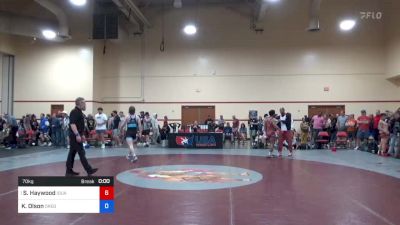 70 kg Quarters - Savion Haywood, Iguana Wrestling Club vs Kobe Olson, Oregon