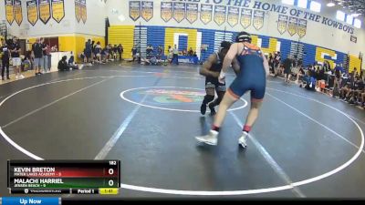 182 lbs Quarterfinals (8 Team) - Malachi Harriel, Jensen Beach vs Kevin Breton, Mater Lakes Academy