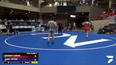 145 lbs Cons. Round 2 - Anthony Zapata, TX vs Jaden Vetter, KS