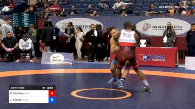 77 kg Semifinal - RaVaughn Perkins, New York Athletic Club vs Jake Fisher, Curby 3 Style Wrestling Club