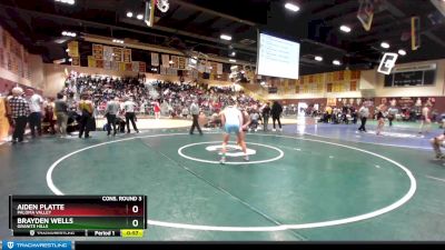 160 lbs Cons. Round 3 - Brayden Wells, Granite Hills vs Aiden Platte, Paloma Valley