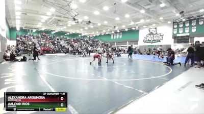 131 lbs Quarterfinal - Aallyah Rios, Oxnard vs Alexandra Argumosa, Santiago GG