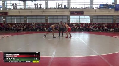 149 lbs Champ. Round 2 - Zach Soda, New England College vs Colin Hassett, Bridgewater State