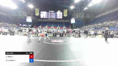 100 lbs Rnd Of 16 - Jensen Boyd, Indiana vs Gavin Landers, Iowa