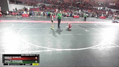 77 lbs Cons. Round 5 - Kinsley Schmutz, Menomonie vs Paisley Ritschard, Pec-Argyle Youth Wrestling