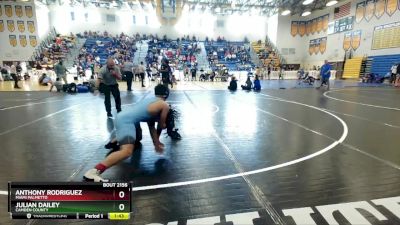 165 Blue Round 4 - Julian Dailey, Camden County vs Anthony Rodriguez, Miami Palmetto