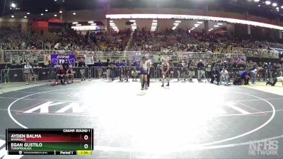 3A 120 lbs Champ. Round 1 - Ayden Balma, Riverdale vs Egan Gustilo, Tohopekaliga