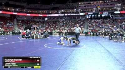 3A-106 lbs Cons. Round 2 - Coby Fiser, Bondurant-Farrar vs Mariyon Norton, Waterloo East