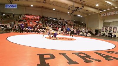 144 lbs Semifinal - Cooper Barrington, Berryhill High School vs Hudson Claggett, Bristow High School