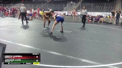 W 127 lbs Round 3 (4 Team) - Adrianna Lloyd, Arizona vs Jordyn Campbell, Nebraska 2