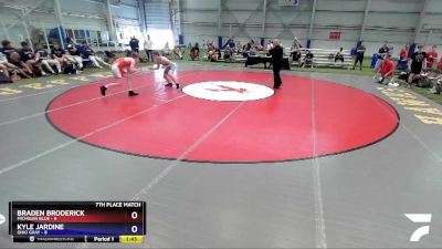 126 lbs Placement Matches (8 Team) - Braden Broderick, Michigan Blue vs Kyle Jardine, Ohio Gray