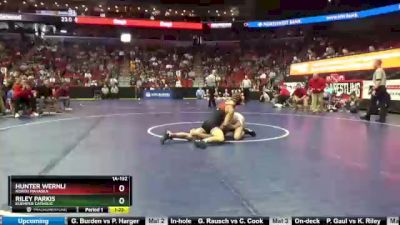 1A-132 lbs Cons. Round 2 - Hunter Wernli, North Mahaska vs Riley Parkis, Kuemper Catholic