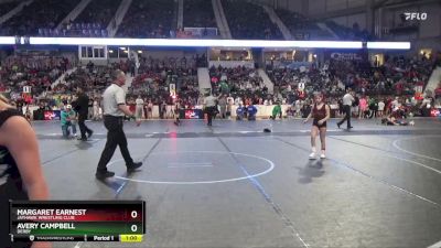 80 lbs Cons. Semi - Avery Campbell, Derby vs Margaret Earnest, Jayhawk Wrestling Club