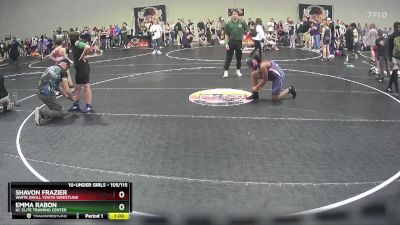 105/115 Round 3 - Shavon Frazier, White Knoll Youth Wrestling vs Emma Rabon, KC Elite Training Center