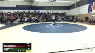 106 lbs 5th Place Match - Braxton Reyes, Lakeside (Nine Mile Falls) vs Levi Vetter, Freeman