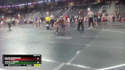 65 lbs Quarterfinal - Lilah Gonzales, Team Colorado vs K`Myla Grate, Team Colorado